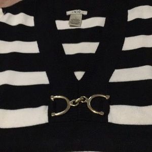 Cache Black and white sweater